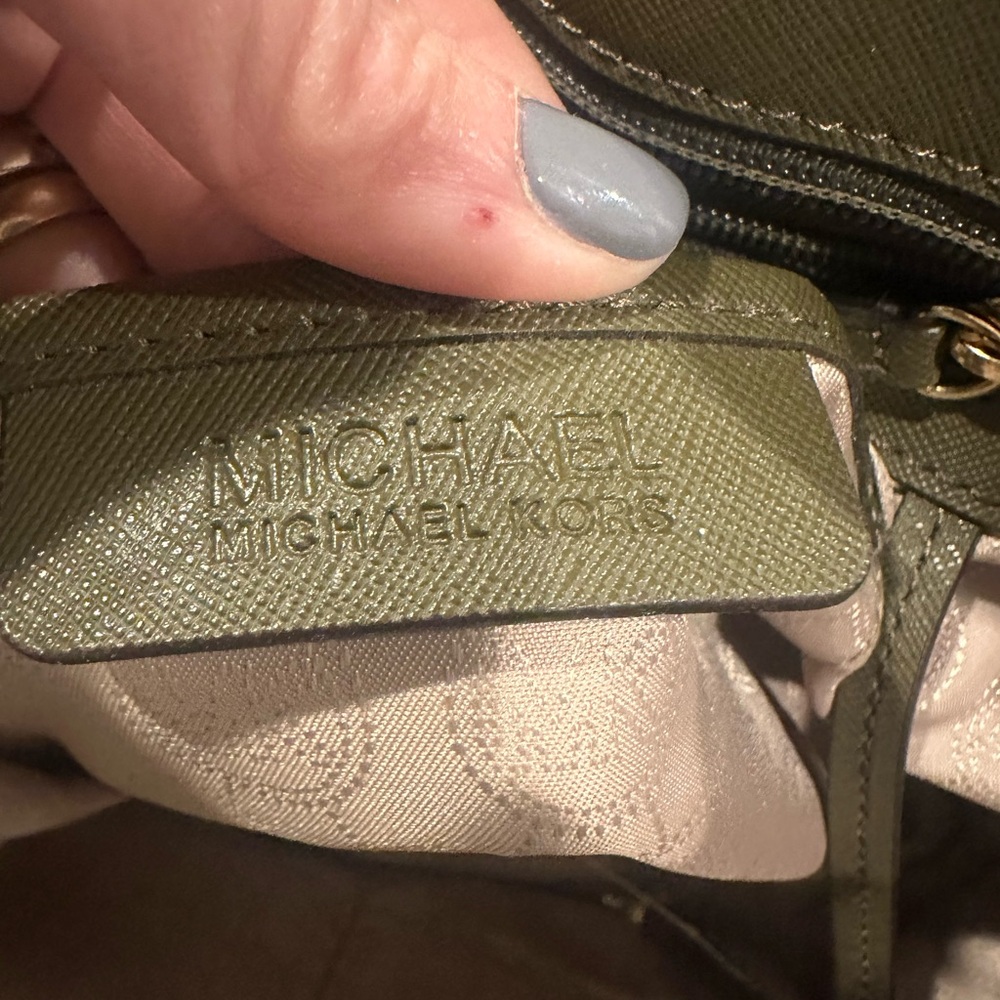 Michael Kors Dark Green Tote Bag - Picture 4 of 5